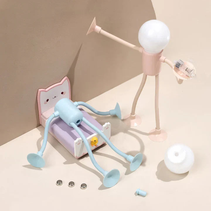 Flexibele nachtlamp in de vorm van een figuurtje