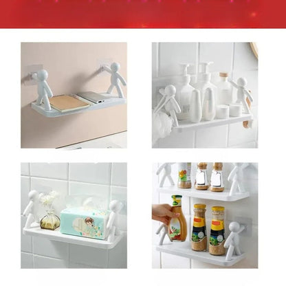 Decoratieve wandplank met zelfklevende bevestiging