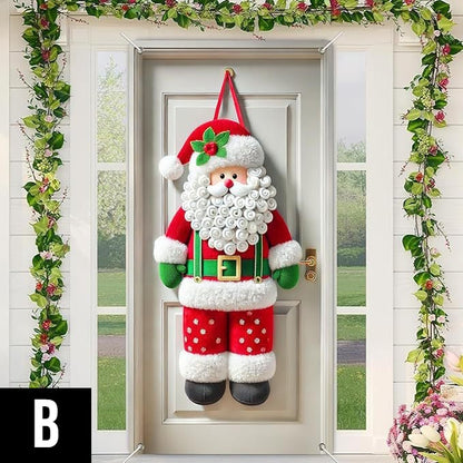 Kerstdeurkrans met strik en belletjes – een opvallende feestelijke decoratie