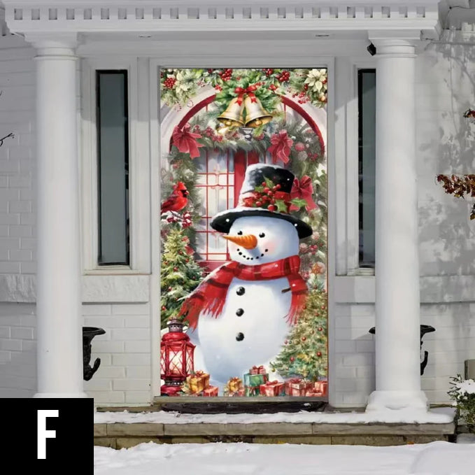 Kerstdeurkrans met strik en belletjes – een opvallende feestelijke decoratie