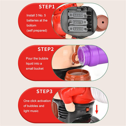 Kerstman-bellenmachine (met licht en muziek)