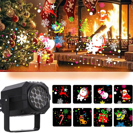 Kerst LED Projectorlamp – 16 Feestelijke Patronen met Draai-effect
