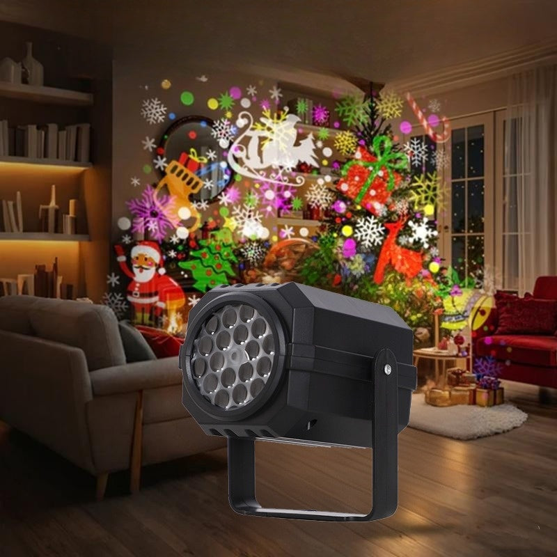 Kerst LED Projectorlamp – 16 Feestelijke Patronen met Draai-effect