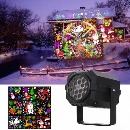 Kerst LED Projectorlamp – 16 Feestelijke Patronen met Draai-effect